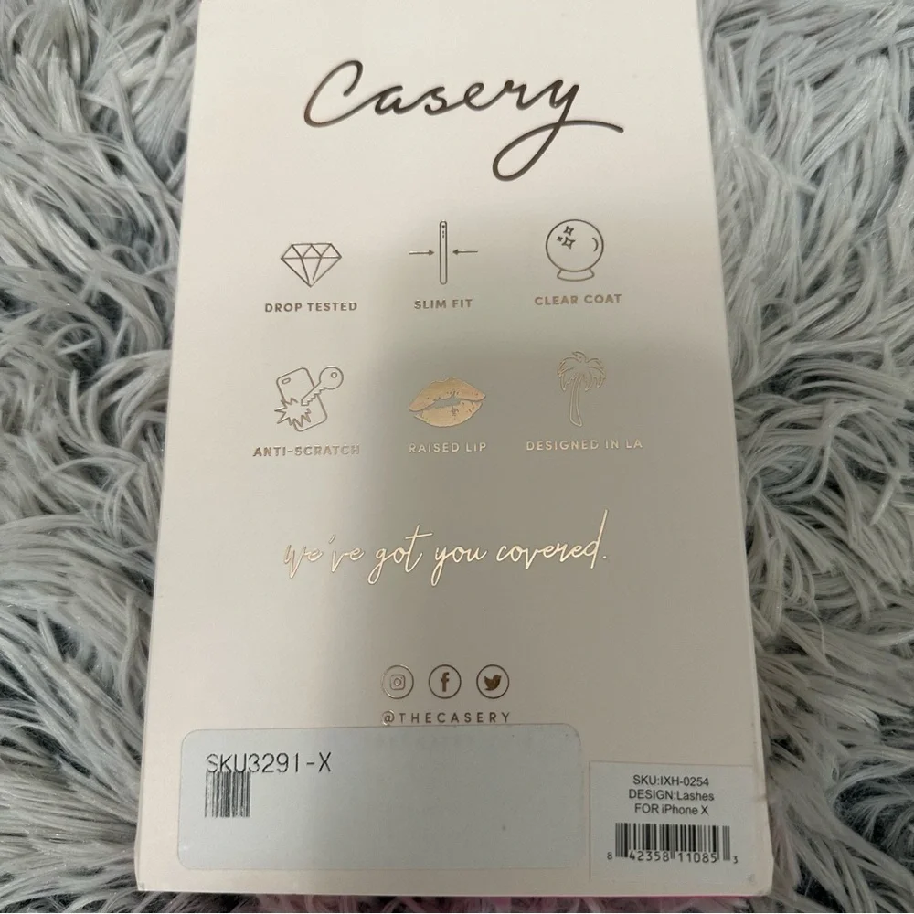 🆓FREE with purchase! Casery iPhone Lashes Case NWT